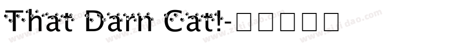 That Darn Cat!字体转换